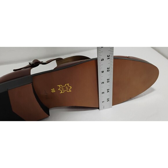 NEW Conti Mens Fisherman Sandals Brown Leather Buckle Dress Shoes Size 16D ($99)